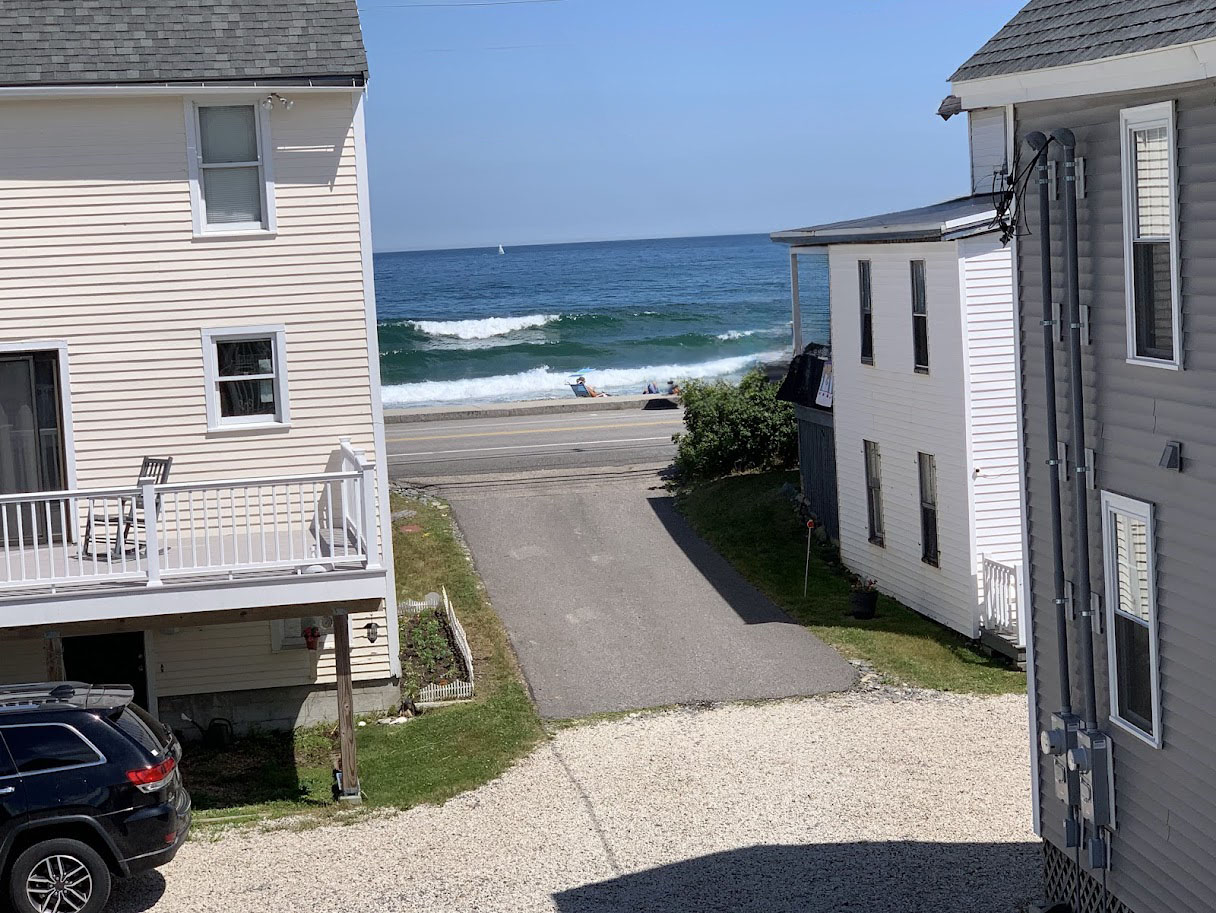 View of Long Sands Beach from deck